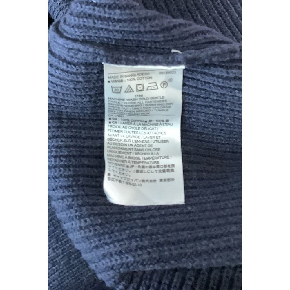NWT Banana Republic Mens Navy Button Shawl Collar Sweater L 100% Cotton - Picture 5 of 5